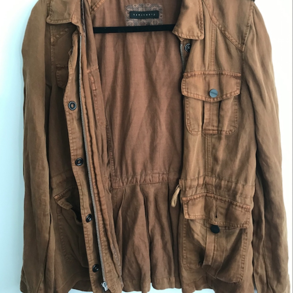 Anthro Sanctuary Camel Utility Jacket